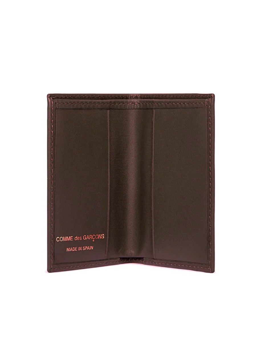 Comme Des Garcons Dark Brown Leather Card  Key Holder
